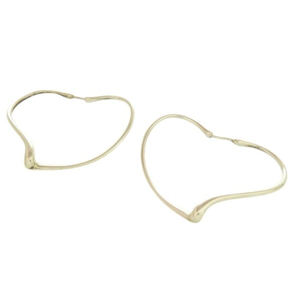 TIFFANY Silver Heart Earrings - Picture 3 of 4